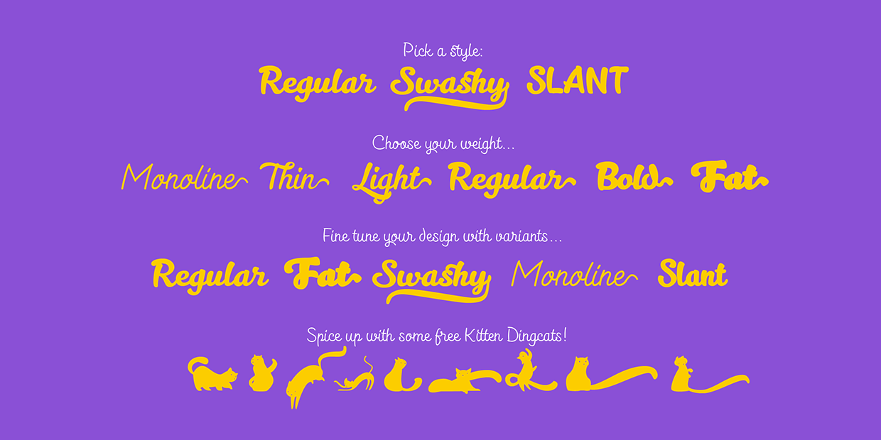 Kitten typface Style preview
